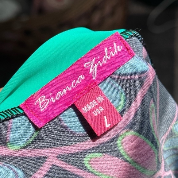 BIANCA Zidik Floral Preppy Wrap Dress Large - Picture 2 of 10